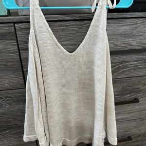 LC Lauren Conrad open shoulder sweater